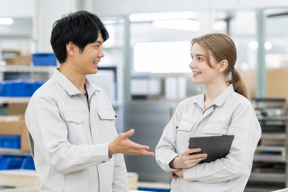 日本人スタッフと外国人スタッフの交流